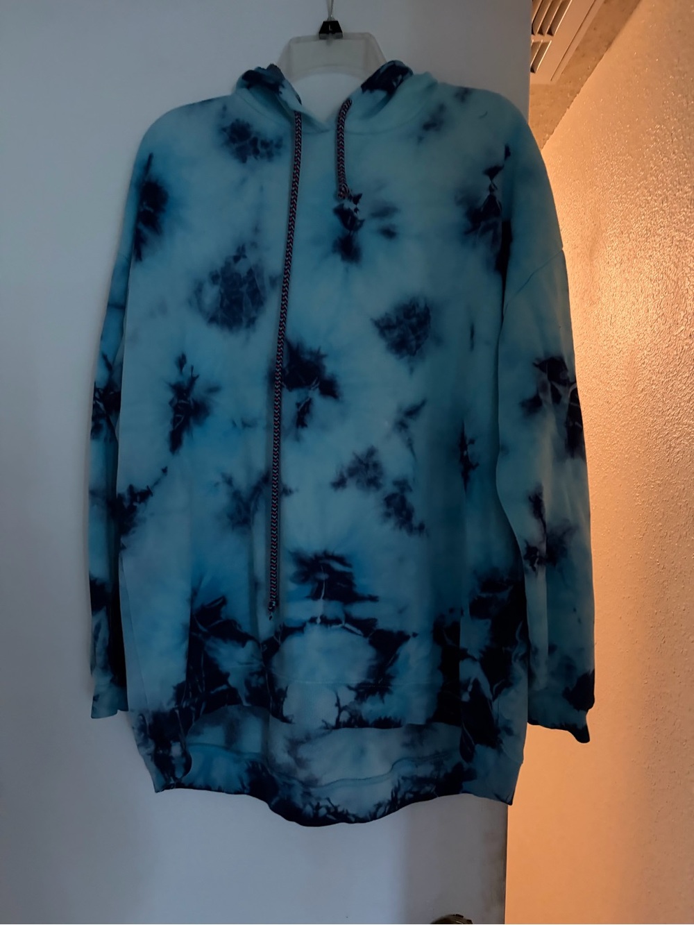 Urban Outfitters Blue Tie Dye Hoodie Sweatshirt Oversized Small S/P